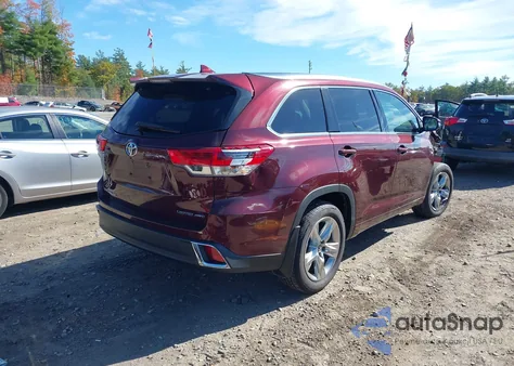 2019 Toyota Highlander Limited z USA, uszkodzony, nr VIN 5TDDZRFH4KS958860